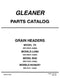 Gleaner F2, L2, M2, MH2, and N Grain Header - Parts Catalog