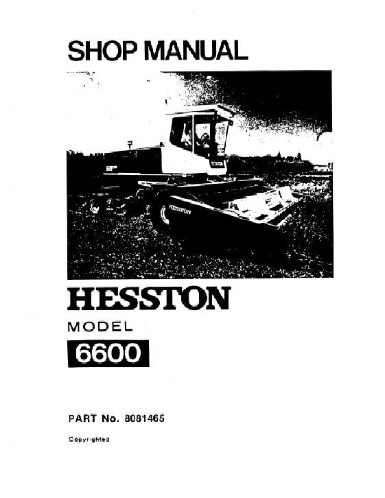 Hesston 6600 Windrower - Service Manual