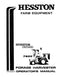 Hesston 7600 and 7650 Field Queen Harvester Manual