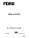 Ford 1000 and 1600 Tractor - Parts Catalog