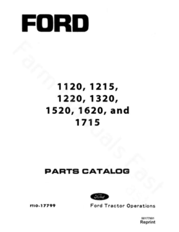 Ford 1120, 1215, 1220, 1320, 1520, 1620, and 1715 Tractor - Parts Catalog