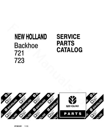 Ford 721 and 723 Backhoe - Parts Catalog