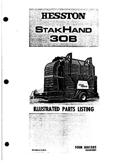 Hesston 30, 30A, and 30B Stackhand - Parts Catalog