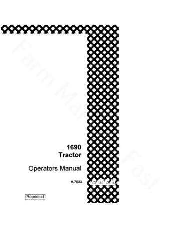 David Brown 1690 Tractor Manual