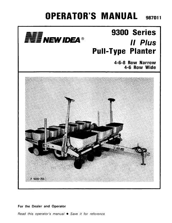 New Idea 9300 Planter Manual