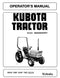 Kubota B9200HST Tractor Manual