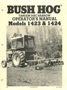 Bush Hog Models 1423 1424 Tandem Disc Harrow Manual