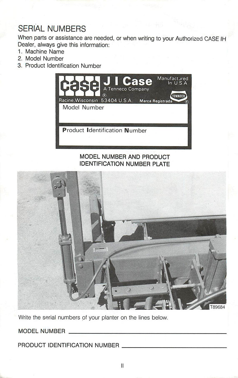 Case IH 900 Cyclo Air Planter Manual