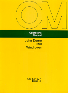 John Deere 590 Windrower Manual