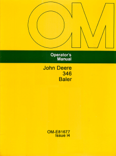 John Deere 346 Baler Manual