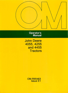 John Deere 4055, 4255, and 4455 Tractor Manual