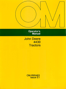 John Deere 4430 Tractor Manual