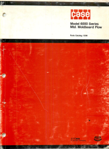 Case Model 6000 Series Moldboard Plow - Parts Catalog