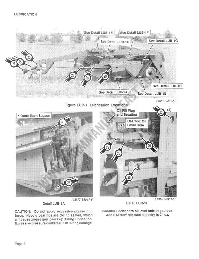 Case 8340 Mower Conditioner Manual