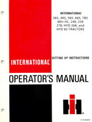 International 385, 485, 585, 685, 785, 885, 248, 258 and 278 Tractors Manual