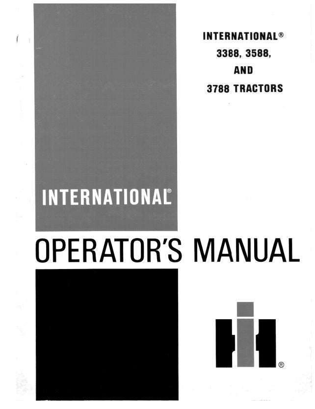 International 3388, 3588 and 3788 Tractors Manual