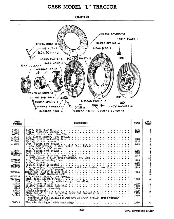 Case L Tractor - Parts Catalog | Farm Manuals Fast