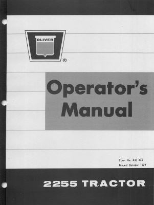 Oliver 2255 Tractor Manual