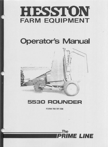 Hesston 5530 Round Baler Manual