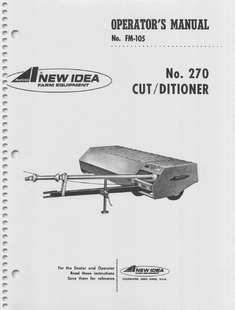 New Idea 270 Cutter Manual