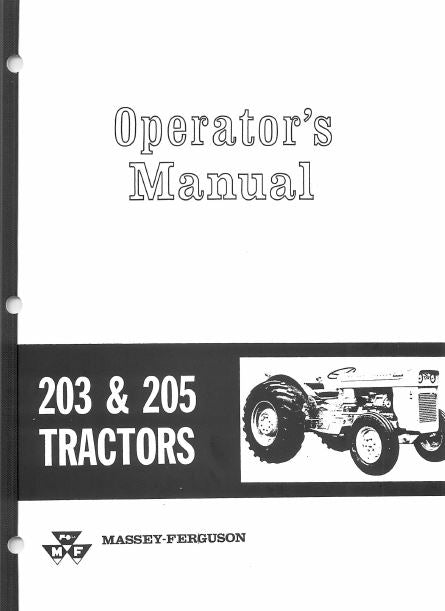 Massey Ferguson 203 and 205 Tractor Manual
