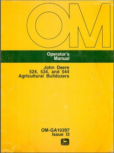 John Deere 524, 534, 544 Agricultural Bulldozers Manual