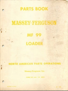 Massey-Ferguson 99 Loader - Parts Manual