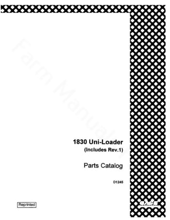 Case 1830 Skid-Steer - Parts Catalog