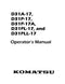 Komatsu D31A-17, D31P-17, D31P-17A, D31PL-17, and D31PLL-17 Crawler Manual