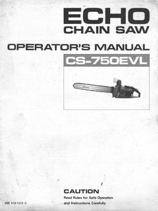 ECHO CS-750EVL Chain Saw Operator's Manual