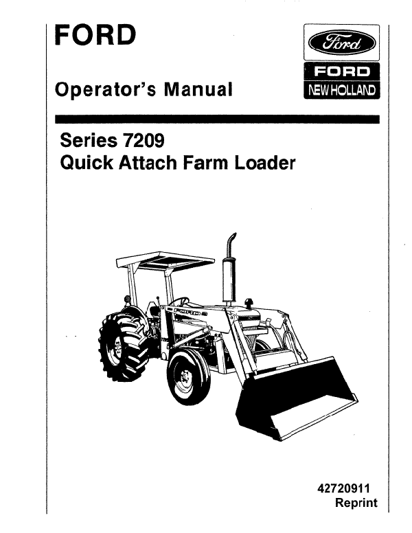 Ford 7209 Loader Manual