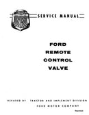 Ford Remote Control Valve - Service Manual