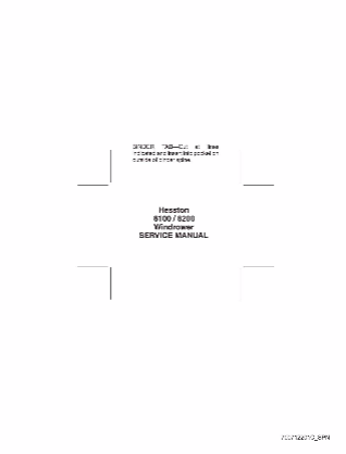 Hesston 8400 Windrower Tractor - Service Manual