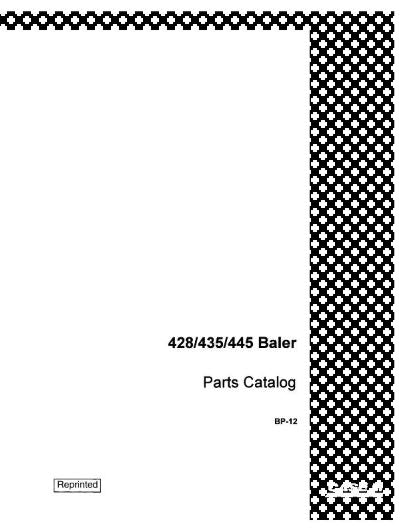 International 428, 435, and 445 Baler - Parts Catalog