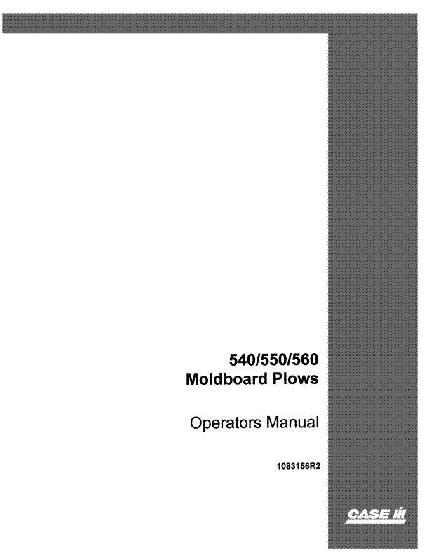 International 540, 550, and 560 Moldboard Plow Manual