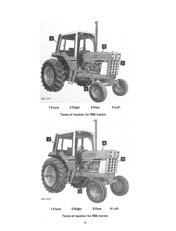 International 886, 986, 1086, 1486, 1586, and Hydro-186 Manual