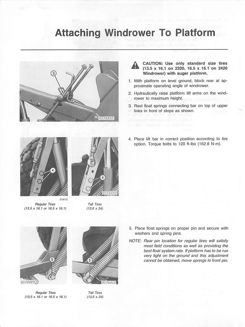 John Deere 2320 and 2420 Windrower Manual
