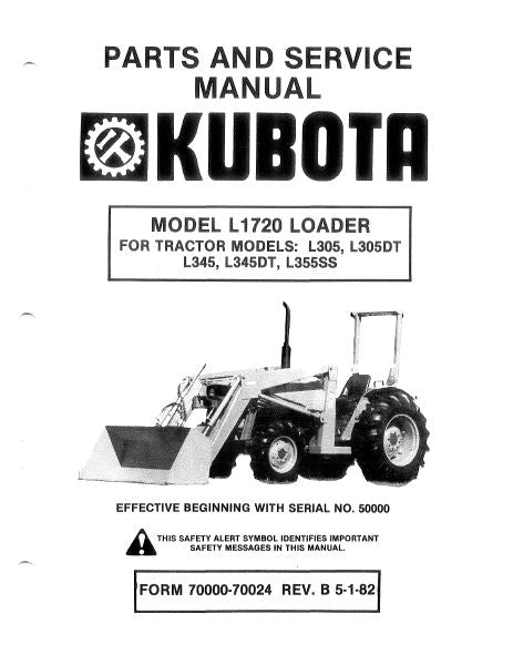 Kubota L1720 Loader - Service Manual