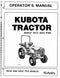 Kubota B2710, B2910, and B7800 Tractor Manual