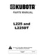 Kubota L225 and L225DT Tractor - Parts Catalog