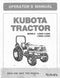 Kubota L2900, L3300, L3600, and L4200 Tractor Manual