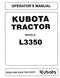 Kubota L3350 Tractor Manual