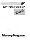 Massey Ferguson 123, 125, and 127 Disc Mower Manual
