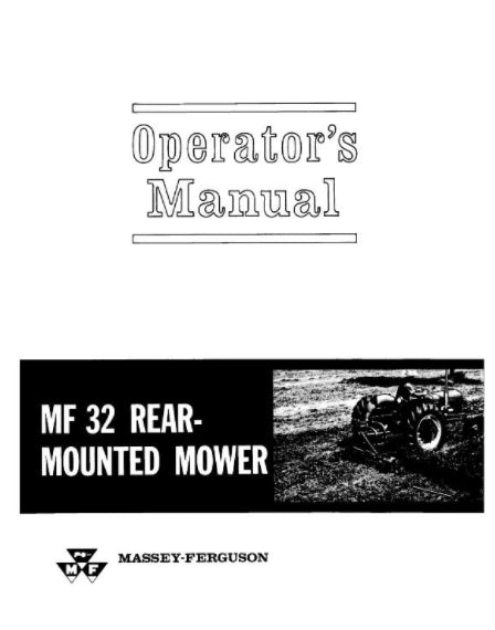 Massey Ferguson 32 Mower Manual