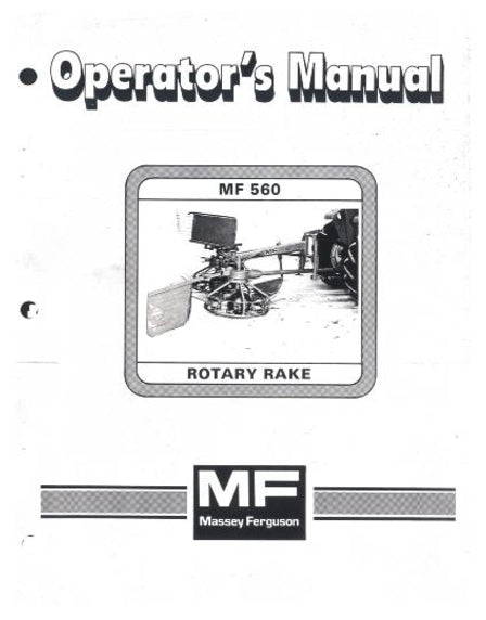 Massey Ferguson 560 Rake Tedder Manual
