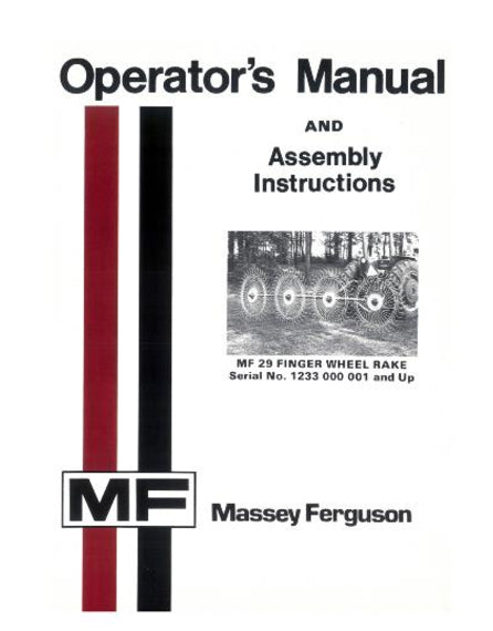Massey Ferguson 29 Hay Rake Manual