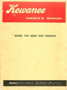 Kewanee Model 700 Series Disk Harrow
