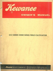Kewanee 253 Series Wide Wing Field Cultivator Manual