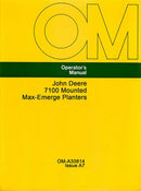 John Deere 7100 4RW, 6RN, 6RW, 8RN, and 8RW Mounted Max-Emerge Planters Manual