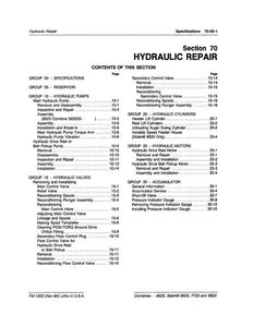 John Deere 6620, 7720, and 8820 Hydraulic Repair - Technical Manual